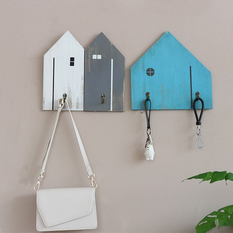 American Wooden Coat Hook Βεράντα Debris Rack Ράφια για διοργανωτές κρεβατοκάμαρας Αποθήκευση Διακόσμηση σπιτιού Γάντζοι ράφι τοίχου Βάσεις κλειδιών