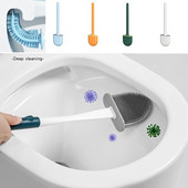 Silikoonharjapea WC-hari lekkekindel alus Mugav sanitaarharja puhastamine Paindlik pehmete harjastega hari Seinale kinnitatav