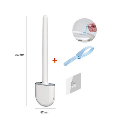 Silikoonharjapea WC-hari lekkekindel alus Mugav sanitaarharja puhastamine Paindlik pehmete harjastega hari Seinale kinnitatav