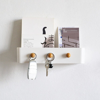 1 бр скандинавска пластмасова монтирана на стена стойка Кухненски шкаф Хладилник Куки за окачване Рафт за съхранение Закачалка за ключове Органайзер за домашни вещи