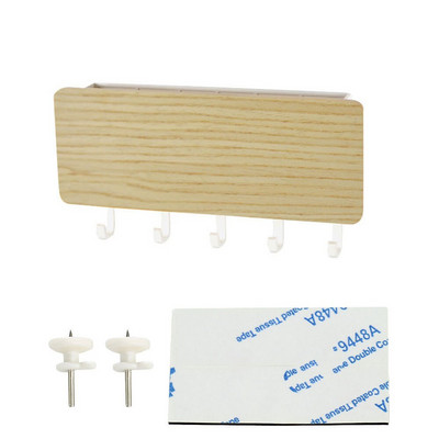 Uus seinale riputatav tüüp puidust dekoratiivne seinariiul Mitmesugused hoiukarbid Prateleira riidepuu korraldaja võtmehoidja puidust seinariiul