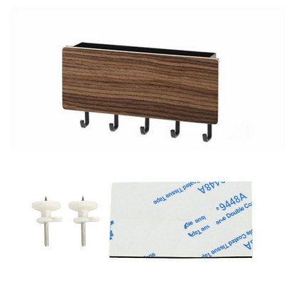 Uus seinale riputatav tüüp puidust dekoratiivne seinariiul Mitmesugused hoiukarbid Prateleira riidepuu korraldaja võtmehoidja puidust seinariiul