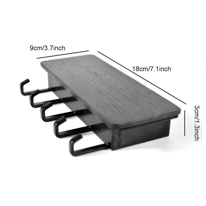Uus seinale riputatav tüüp puidust dekoratiivne seinariiul Mitmesugused hoiukarbid Prateleira riidepuu korraldaja võtmehoidja puidust seinariiul