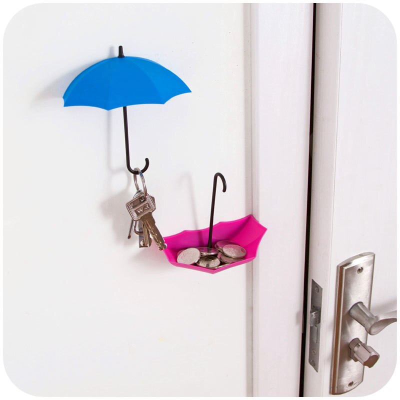 3 τμχ/παρτίδα Δημιουργική θήκη για κλειδί σε σχήμα ομπρέλας Κρεμάστρα τοίχου ράφι ραφιών Αποθήκευση σπιτιού Αξεσουάρ κουζίνας