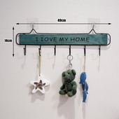 Sinised rauast seinahoidikud Nordic Simple Creative köögiriiul Kodu nagid Riidepuud Võtmed Konksud Hoiuriiuli raam Korraldaja Kaunistus