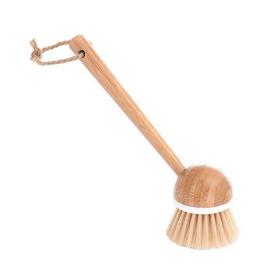 Creative Bamboo Dish Scrub Brushes Βούρτσα καθαρισμού ταψιού κουζίνας Βούρτσα καθαρισμού κοντή στρογγυλή ξύλινη λαβή Μπολ οικιακής χρήσης Εργαλεία πλυσίματος πιάτων