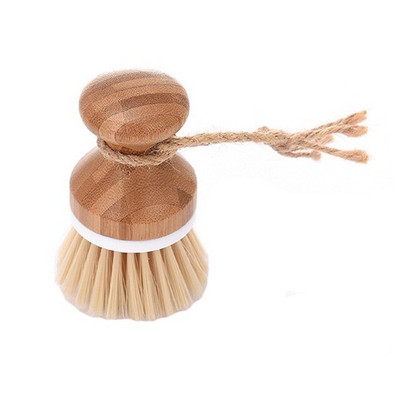 Creative Bamboo Dish Scrub Brushes Βούρτσα καθαρισμού ταψιού κουζίνας Βούρτσα καθαρισμού κοντή στρογγυλή ξύλινη λαβή Μπολ οικιακής χρήσης Εργαλεία πλυσίματος πιάτων