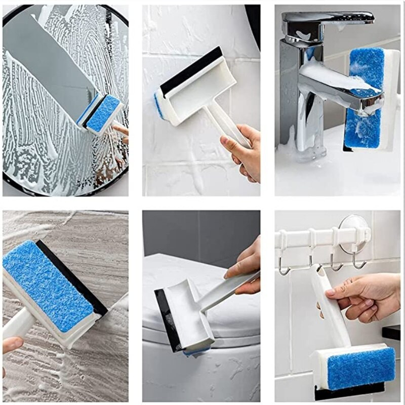 Εργαλεία υαλοκαθαριστήρων πολλαπλών λειτουργιών Βούρτσα καθαρισμού τζαμιών διπλής όψης Εργαλεία οικιακού καθαρισμού Καθαρό gadget για μπάνιο