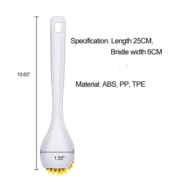 Βούρτσα πιάτων για τηγάνι Βούρτσα για τρίψιμο κουζίνας με μύτη ξύστρα Άνετη λαβή άοσμες τρίχες για καθαρά καλούπια για τηγάνι