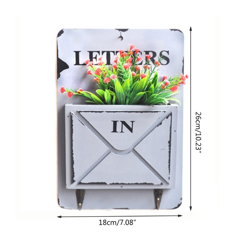 Plic retro creativ pentru articole diverse Raft multifuncțional Suport pentru chei Cutie de depozitare Cârlige agățate Cutii din lemn de epocă Decor de perete pentru acasă