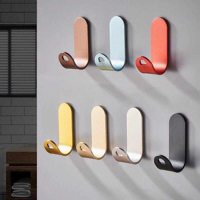 Nordijska dekoracija Kuka u boji Držač ključeva Kućni dekor Organizator Polica za pohranu Kupaonske police Svemirske aluminijske zidne kuke