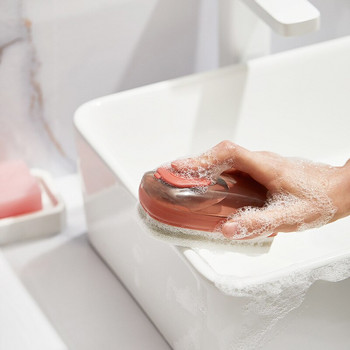 Мека четка за миене на кухненска тенджера Кухненска четка за миене на съдове Четка за пране Автоматично добавяне на течност Четка за почистване на обувки