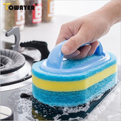 Λαβή σφουγγάρι Βούρτσα Κουζίνα Βούρτσα Κατσαρόλα Μπάνιο Σφουγγάρι Καθαρισμού Τουαλέτας Γυαλί Κεραμικό Καθαρισμός Τοίχων Εργαλεία Καθαρισμού Μπανιέρας