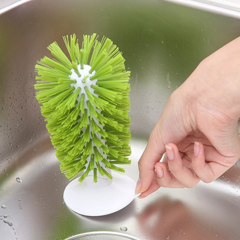 Βουρτσάκι καθαρισμού νεροχύτη Κύπελλο κούπες καθαριστικό Ισχυρή αναρρόφηση Lazy Use Clean Brush for Cup