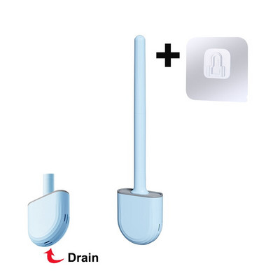 Kiiresti kuivav hoidik WC-hari Pehme silikoonharjastega Painduv harjapea Puhastusvahendid WC-puhastusvahend Vannitoatarvikud