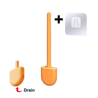 Kiiresti kuivav hoidik WC-hari Pehme silikoonharjastega Painduv harjapea Puhastusvahendid WC-puhastusvahend Vannitoatarvikud