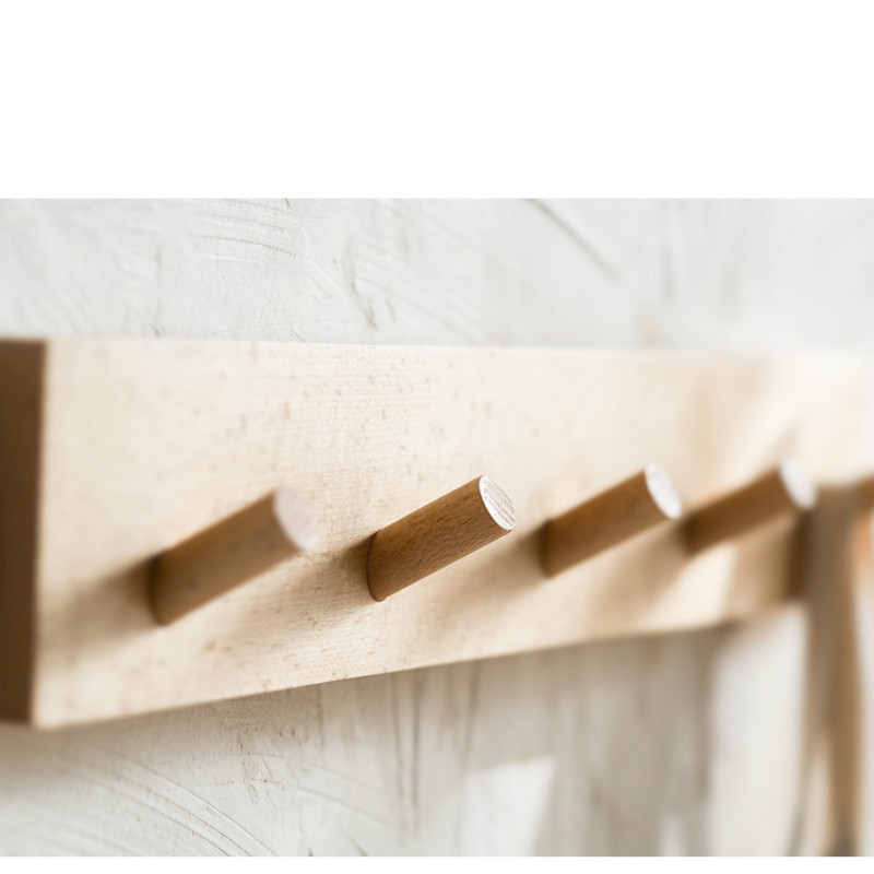 Palgikonks naturaalsest puidust seinariide konks Müts riidekott hoiuriiul Võtmehoidja Korralduskonks riputuskonksu jaoks