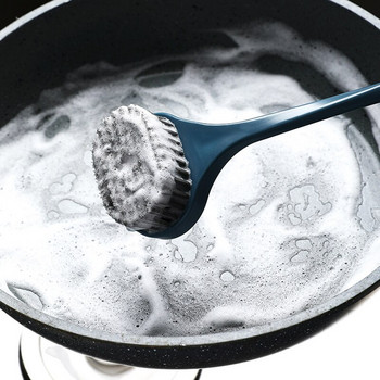 Nordic PBT ABS Четка за почистване на дръжка Инструмент за миене на съдове Четка за прах Почистващ препарат Домакински кухненски аксесоари за купа Чиния Гърне Тиган