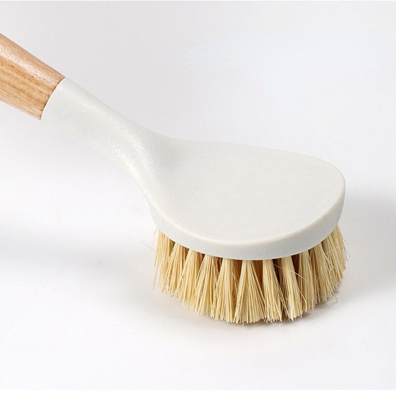 Ξύλινη μακρά λαβή για τηγάνι Βούρτσα Πιάτων Μπολ Πλύσιμο Βούρτσα Καθαρισμού Πρακτικά Κρεμαστά Αντικολλητικά Εργαλεία Καθαρισμού Λάδι κουζίνας