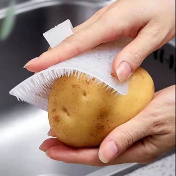 Ιαπωνική οικιακή βούρτσα καθαρισμού κουζίνας Βούρτσα λαχανικών σιλικόνης βούρτσα πλυσίματος πιάτων Βούρτσα καθαρισμού φρούτων και λαχανικών