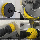 2/3,5/4/5 ιντσών Βούρτσα καθαρισμού αυτοκινήτου Ηλεκτρικές βούρτσες τρυπανιού Εργαλεία προσάρτημα Σετ Power Scrubber Brush Kit with Extender