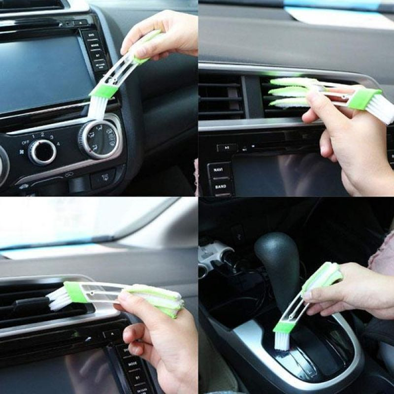 1 τεμ Βούρτσα καθαρισμού αυτοκινήτου Διπλής άκρης Κλιματιστικό αυτοκινήτου Εξαερισμός Βούρτσα με σχισμή Όργανο Dusting Blind Πλυντήριο καθαρισμού πληκτρολογίου