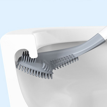 Тоалетна четка за голф със силиконова четка и държач за сушене за съхранение и организация в банята Инструмент за почистване на баня WC аксесоари
