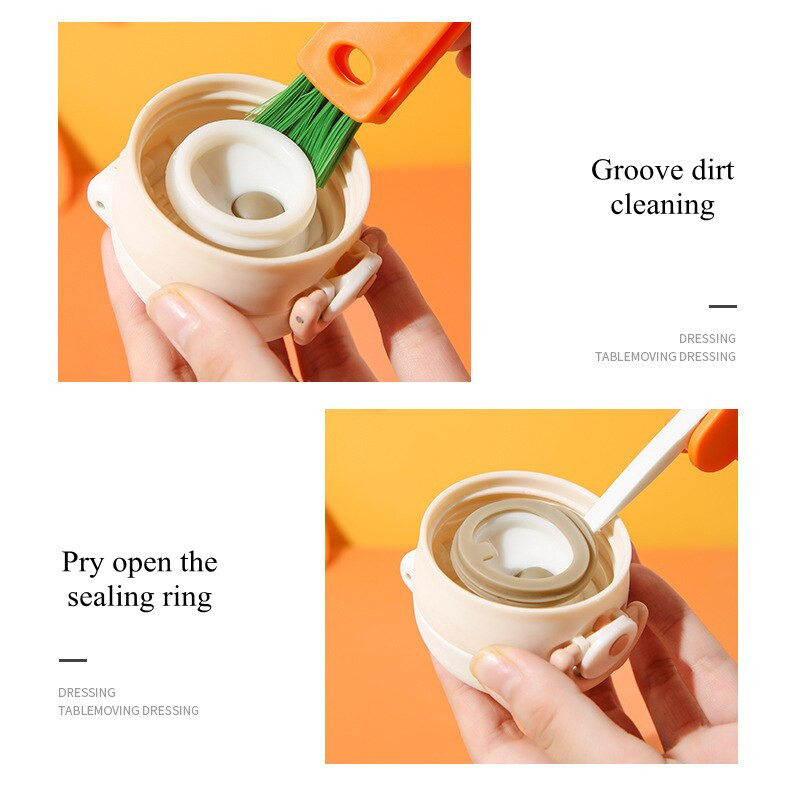 Multifunktsionaalne harja termostopsi kate beebipudelihari kolm ühes pudelis soonevahe puhastushari Kokkupandavad puhastusvahendid