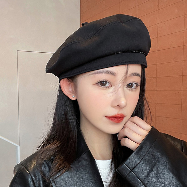 Pălărie casual de damă cu beretă potrivită pentru iarnă