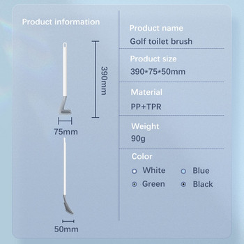 Нова 5-цветна голф силиконова тоалетна четка със стойка Четка за почистване на тоалетна с дълга дръжка Модерни санитарни аксесоари за баня