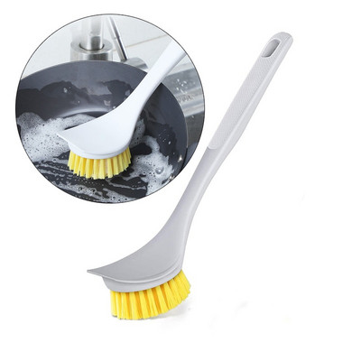 Eyliden Pan Pot Dish Pot Brush Scrub Scrub Kitchen with Scraper Tip Άνετη λαβή άοσμες τρίχες για καθαρά καλούπια στο τηγάνι