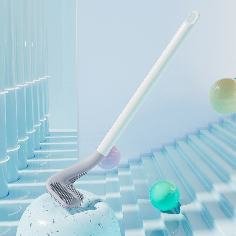 Βούρτσα Τουαλέτας με μακριά λαβή Golf Βούρτσα καθαρισμού σιλικόνης Επιτοίχια χωρίς νεκρή γωνιακή βούρτσα Εργαλείο οικιακού καθαρισμού Limpieza