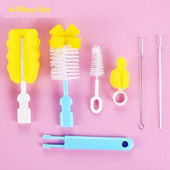 Βούρτσα μπιμπερό περιστροφής 360 μοιρών Baby nipple Milk Bottle πιπίλα μωρού Κύπελλο θηλής καθαρισμού σφουγγαράκια Σετ χειρός μαλακό κεφάλι