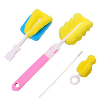 WALFOS 7 τεμ./4 τεμ. Βούρτσα καθαρισμού φιαλών τροφοδοσίας Σετ καθαρισμού βούρτσας σφουγγαριού βούρτσα θηλής βούρτσα άχυρο