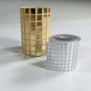 Αυτοκόλλητα Μίνι Τετράγωνοι Καθρέφτες Χειροτεχνίας από Πραγματικό Γυαλί Αυτοκόλλητα Πλακάκια Μωσαϊκά για Μπάνιο DIY Χειροποίητη Χειροτεχνία Κατασκευή διακόσμησης σπιτιού