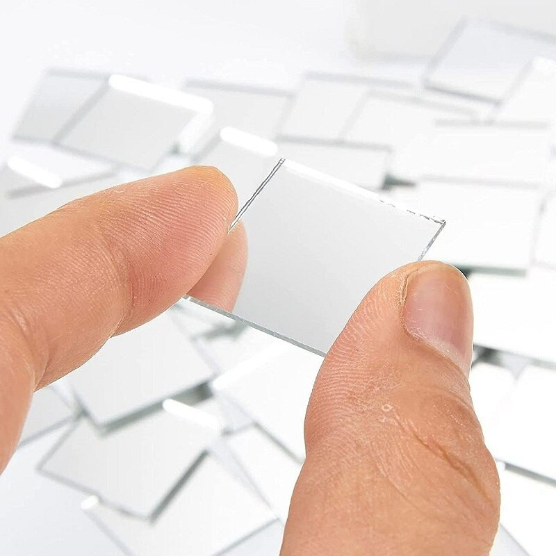 Jaunas, 100 gab. 10 x 10 mm/15 x15 mm, mini stikla kvadrātveida spoguļa mozaīkas flīzes lielapjoma amatniecībai mājas dekorēšanai