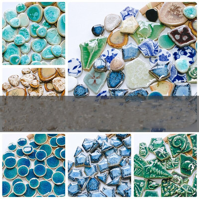 50 g Mozaic ceramică ovală Piesă de mozaic multicoloră Pietre de fabricare a mozaicului DIY pentru artizanat Hobby Artă Decorarea peretelui acasă