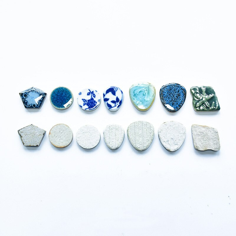 50 g ovalios keraminės mozaikos plytelės įvairiaspalvės mozaikos detalės „pasidaryk pats“ mozaikos kūrimo akmenys, skirti amatams, hobiams, namų sienoms dekoruoti