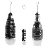 Βούρτσα για μπουκάλι ρεύματος αναψυκτικού με λαβή από ξύλο οξιάς Βάση καθαρισμού γυάλινης φιάλης Βούρτσα καθαρισμού Εύκολη στο καθάρισμα Μπουκάλια Βάζα Εξειδικευμένα γυάλινα σκεύη