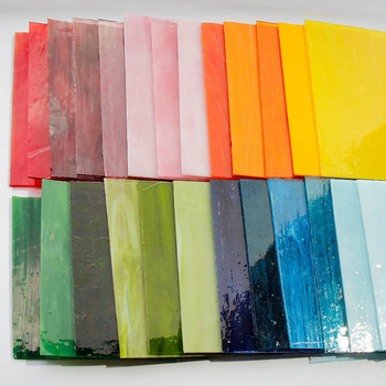 10x10 см стъклени мозаечни плочки Квадратни мозаечни камъни Многоцветна Направи си сам мозайка за изработка на художествени занаяти с кутия