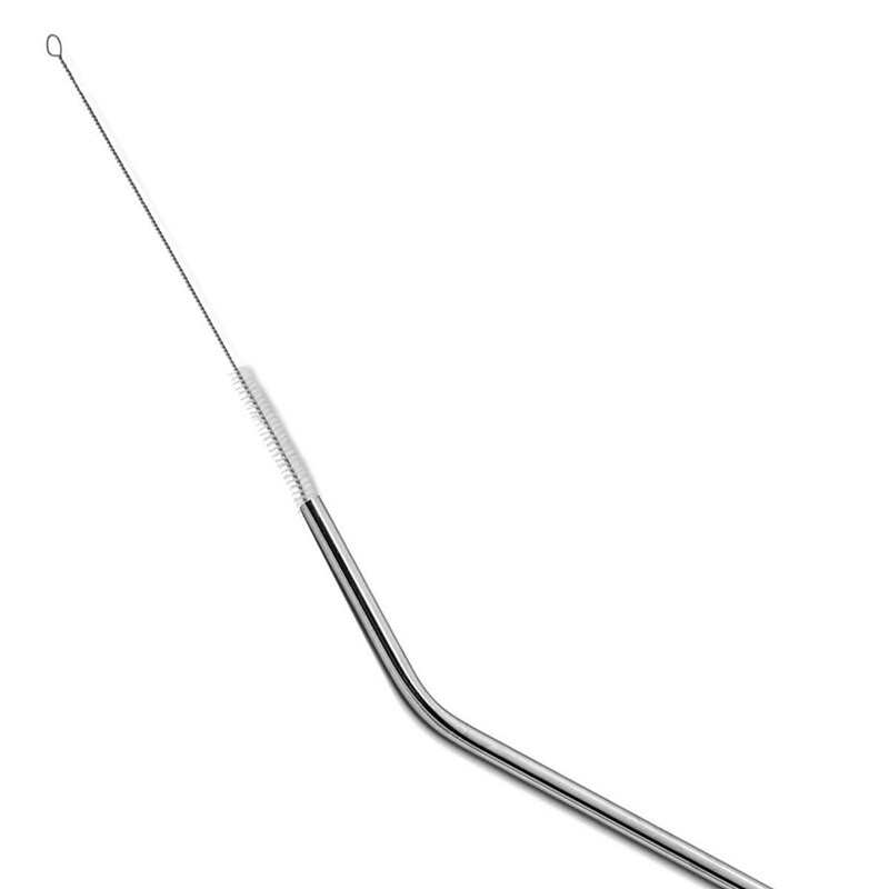 6 tk korduvkasutatavad roostevabast terasest metallist joogikõrred korduvkasutatavad kõrred + 2 puhastusharja komplekt