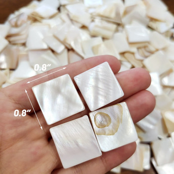 100g Τετράγωνο Καθαρό Λευκό Χρώμα 100% Κοχύλι γλυκού νερού κινέζικο πλακάκι μωσαϊκό Mother of pearl για πλακάκια διακόσμησης εσωτερικού σπιτιού