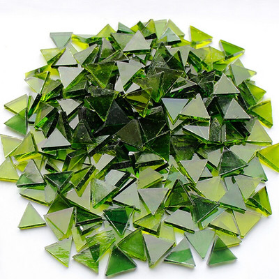 50 g läbipaistvast klaasist mosaiikplaadid kolmnurksed peitsitud mosaiikplaadid. DIY mosaiigi valmistamise kivid käsitööks hobikunstiks koduseina kaunistamiseks