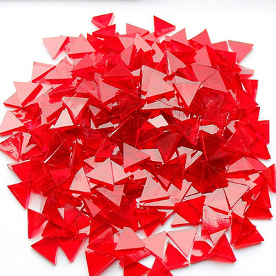 50 g läbipaistvast klaasist mosaiikplaadid kolmnurksed peitsitud mosaiikplaadid. DIY mosaiigi valmistamise kivid käsitööks hobikunstiks koduseina kaunistamiseks