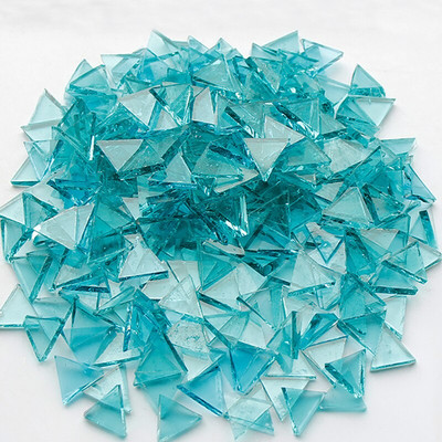 50 g läbipaistvast klaasist mosaiikplaadid kolmnurksed peitsitud mosaiikplaadid. DIY mosaiigi valmistamise kivid käsitööks hobikunstiks koduseina kaunistamiseks