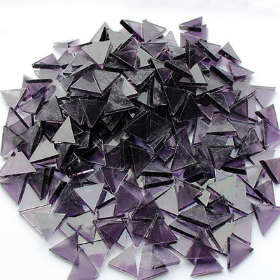 50 g läbipaistvast klaasist mosaiikplaadid kolmnurksed peitsitud mosaiikplaadid. DIY mosaiigi valmistamise kivid käsitööks hobikunstiks koduseina kaunistamiseks