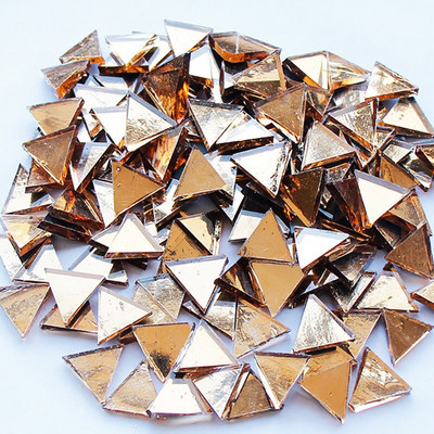 50 g läbipaistvast klaasist mosaiikplaadid kolmnurksed peitsitud mosaiikplaadid. DIY mosaiigi valmistamise kivid käsitööks hobikunstiks koduseina kaunistamiseks