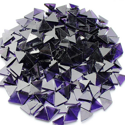 50 g läbipaistvast klaasist mosaiikplaadid kolmnurksed peitsitud mosaiikplaadid. DIY mosaiigi valmistamise kivid käsitööks hobikunstiks koduseina kaunistamiseks