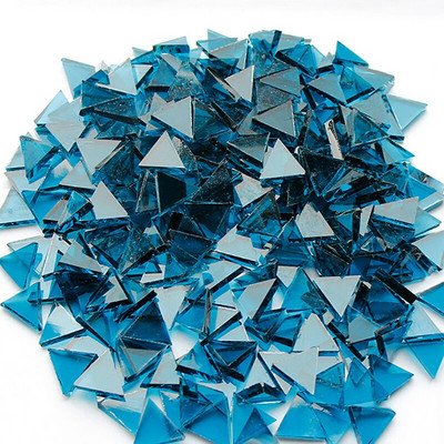 50 g läbipaistvast klaasist mosaiikplaadid kolmnurksed peitsitud mosaiikplaadid. DIY mosaiigi valmistamise kivid käsitööks hobikunstiks koduseina kaunistamiseks