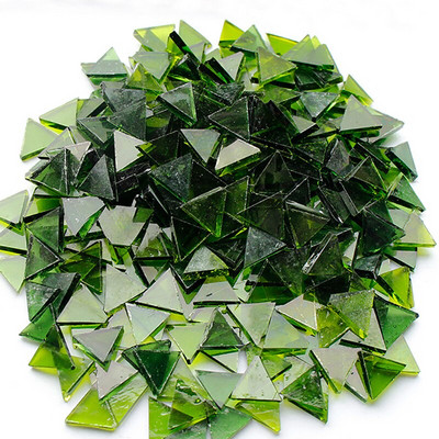 50 g läbipaistvast klaasist mosaiikplaadid kolmnurksed peitsitud mosaiikplaadid. DIY mosaiigi valmistamise kivid käsitööks hobikunstiks koduseina kaunistamiseks
